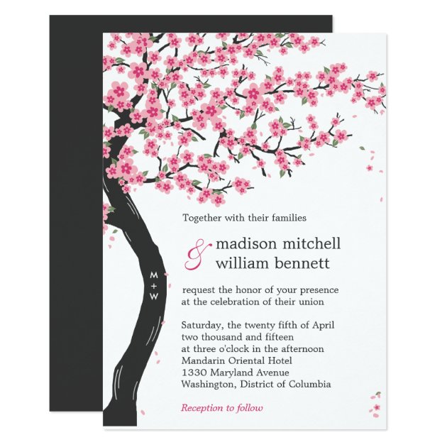 Cherry Blossoms Wedding Invitations