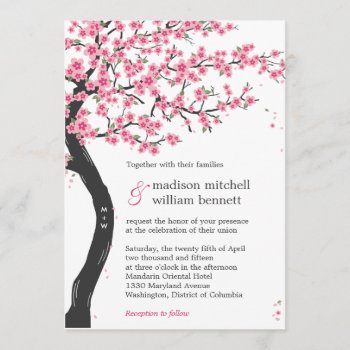 Cherry Blossoms Wedding Invitations by berryberrysweet at Zazzle