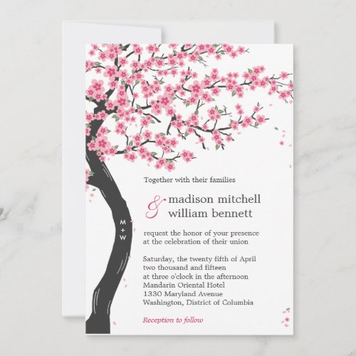 Cherry Blossoms Wedding Invitations