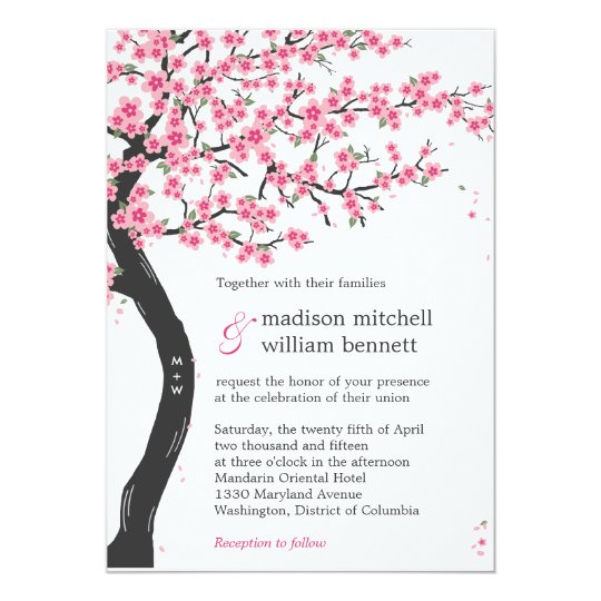 Cherry Blossoms Wedding Invitations | Zazzle