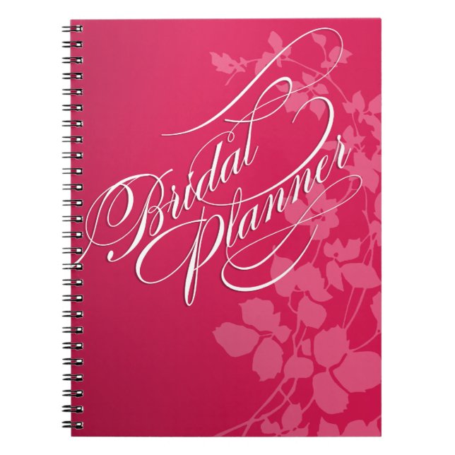 Cherry Blossoms Wedding Planner fuschia | pink Notebook (Front)