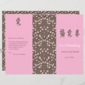 Cherry Blossoms Wedding Program (Front/Back)