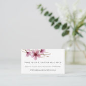 Cherry Blossoms Wedding Website Enclosure Card (Standing Front)