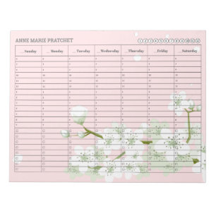 Cherry Blossoms Weekly Appointment Schedule Notepad