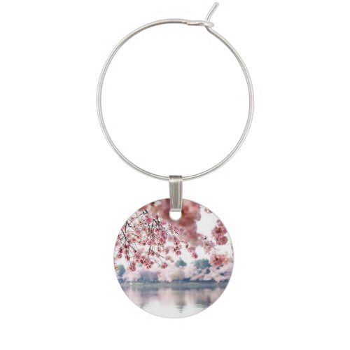 Cherry Blossoms Wine Charm