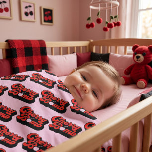 Cherry Bomb Baby Blanket