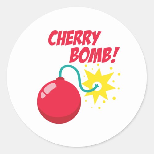 Cherry Bomb Classic Round Sticker