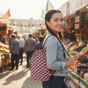 Cherry Bomb Drawstring Bag