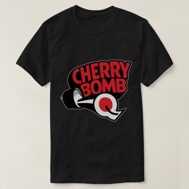 Cherry Bomb Exhaust 2 Sticker T-Shirt (Design Front)