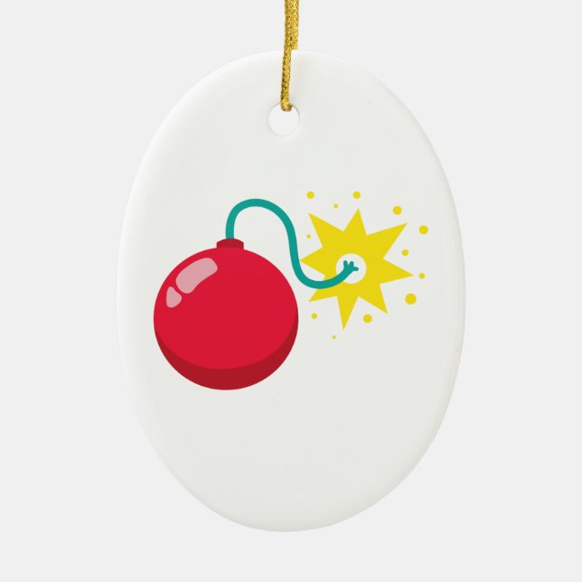 Cherry Bomb Firework Ceramic Ornament (Front)