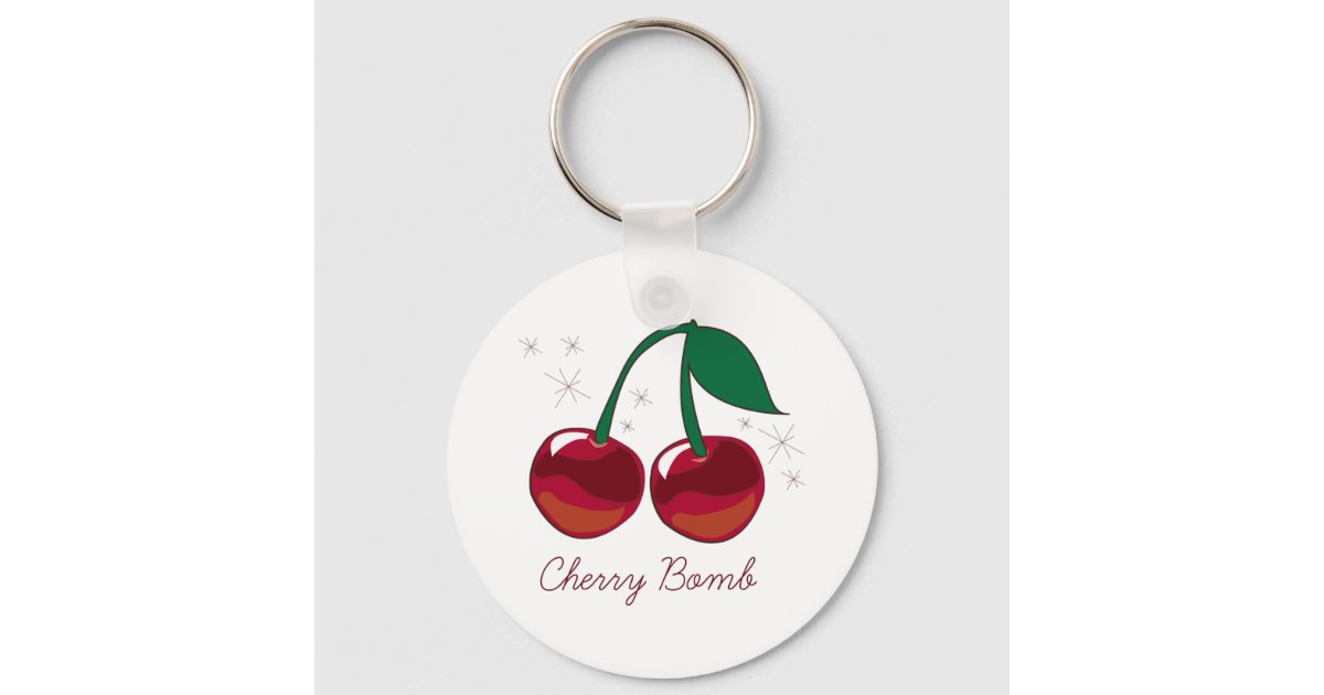 Cherry Bomb Keychain Zazzle