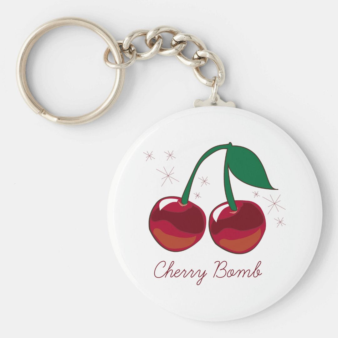 Cherry Bomb Keychain Zazzle