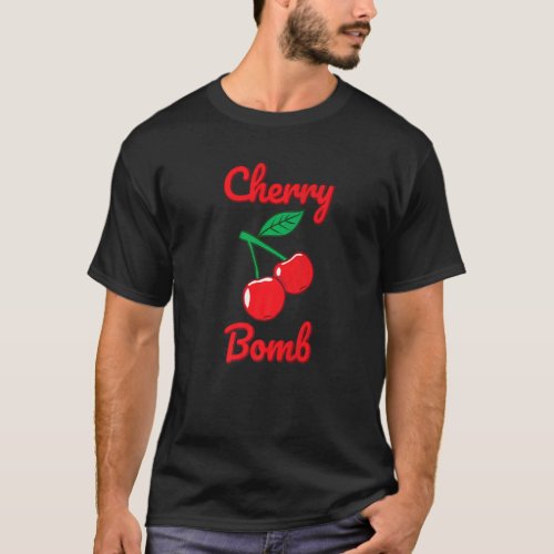 Cherry Bomb Retro Vintage Old Style T_Shirt