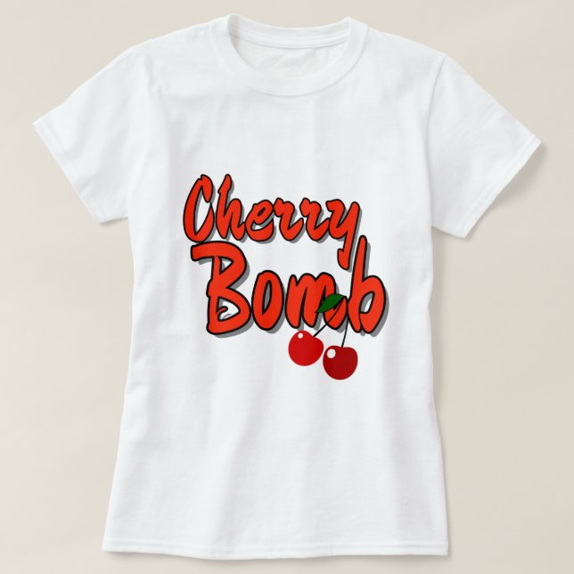 Cherry bomb Retro Vintage Old Style  T-Shirt (Design Front)