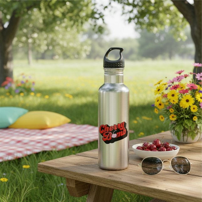 Cherry Bomb Stainless Steel Water Bottle (Creator Uploaded)