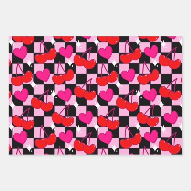 Cherry Bomb Wrapping Paper Sheets (Front)