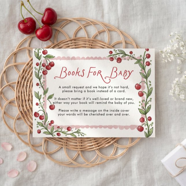 Cherry Books for Baby Card (Creator Uploaded)