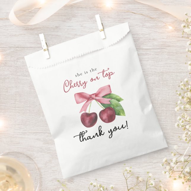 Cherry bow baby shower favor bag (Clipped)