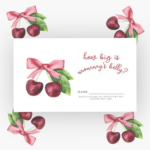 Cherry bow - How big is mommy's belly game Enclosure Card