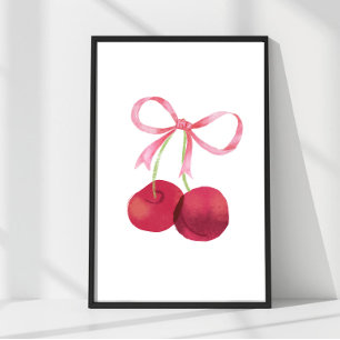 Cherry & Bow Wall Art – 8x12 Poster