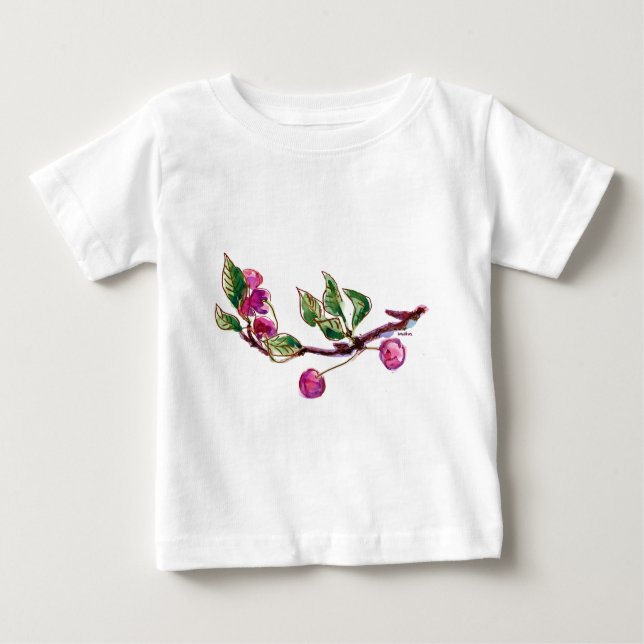 Cherry Branch Baby T-Shirt (Front)