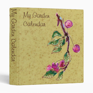 Cherry Branches Garden Calendar 3 Ring Binder