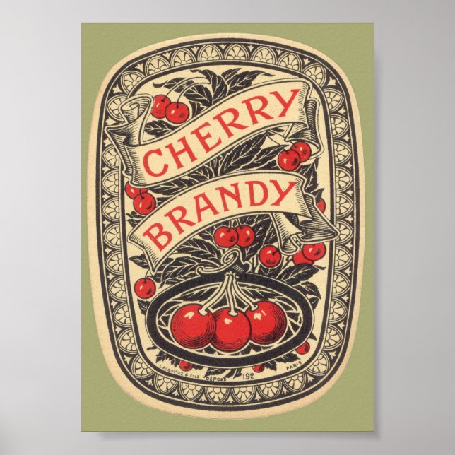 Cherry Brandy Classic Vintage Cover Ad Poster (Front)