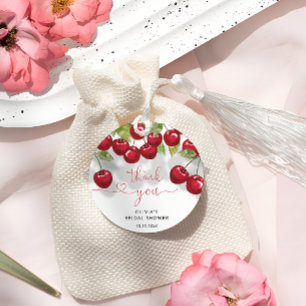 Cherry Bridal Shower Thank You Favor Tags