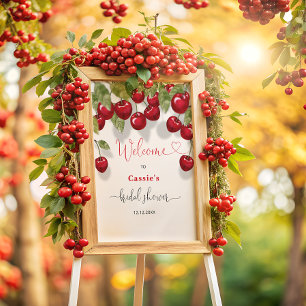 Cherry Bridal Shower Welcome Foam Board