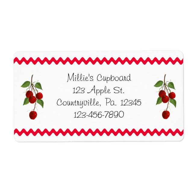 Cherry Bunch Business Label (Front)