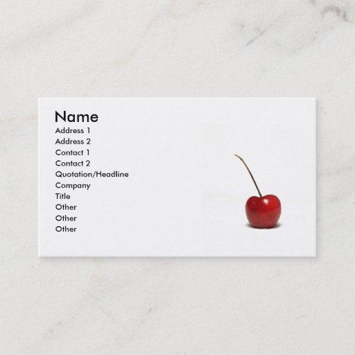 Customizable cherry business cards