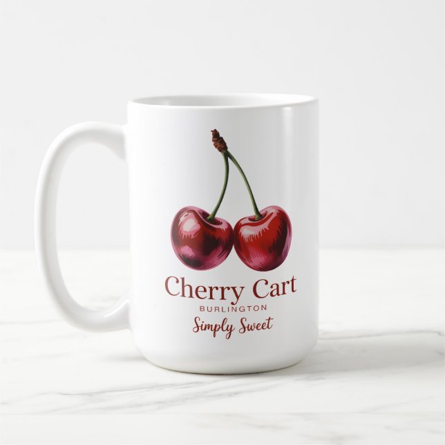 Cherry Cart Coffee Mug (Left)