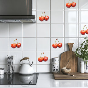 Cherry ceramic tile