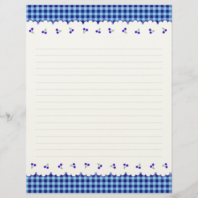 Cherry Check Blue Letterhead (Front)