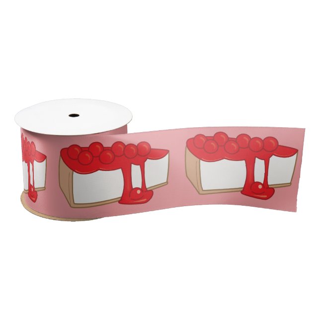 Cherry Cheesecake 3 Inches Satin Ribbon (Spool)