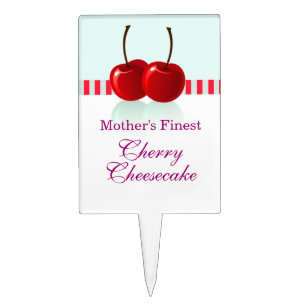 cherry cheesecake cake topper