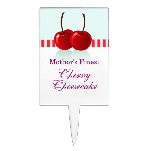 cherry cheesecake cake topper