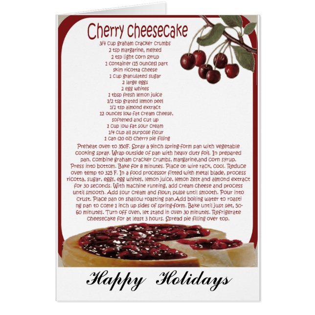 cherry cheesecake cards (Front)
