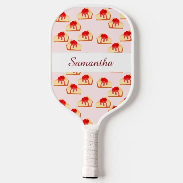 Cherry Cheesecake Dessert Carbon Fiber Pickleball Paddle (Back)