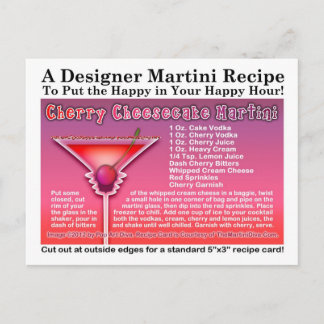 Cherry Cheesecake Martini Recipe Postcard