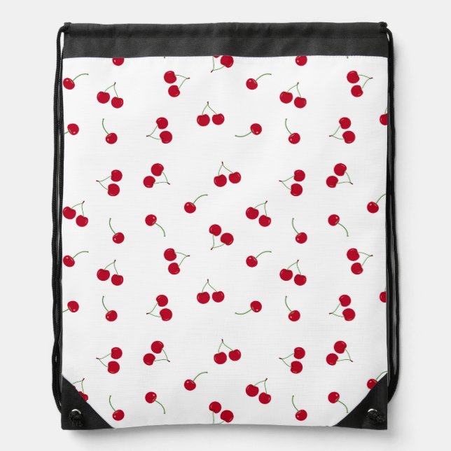 Cherry Cherries Drawstring Bag (Front)