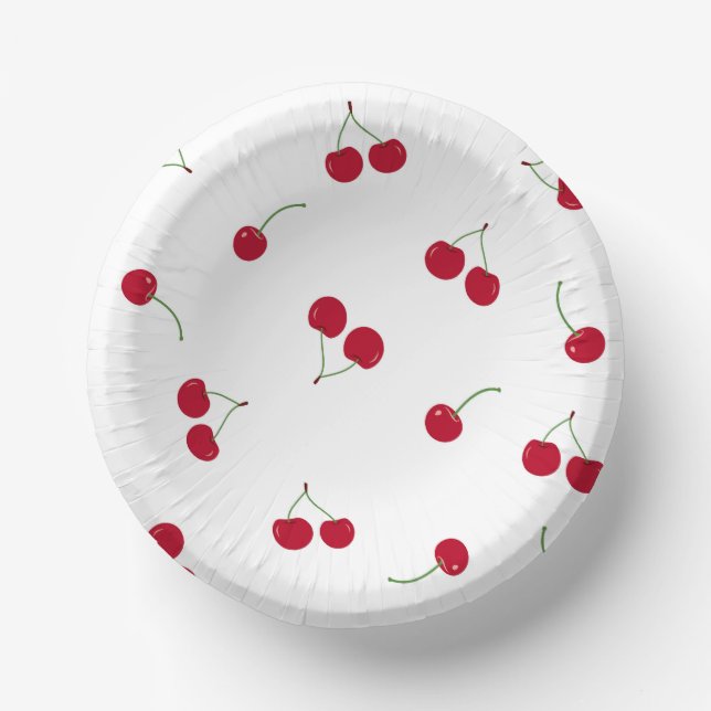 Cherry Cherries Paper Bowls (Front)