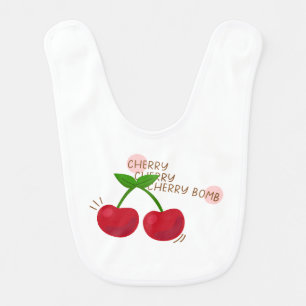 Cherry Cherry Cherry Bomb Baby Bib