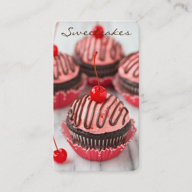 Cherry Chocolate Bakery Business Card (Front)