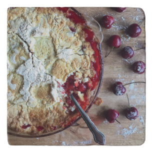 Cherry Cobbler Trivet Housewarming Kitchen Gift
