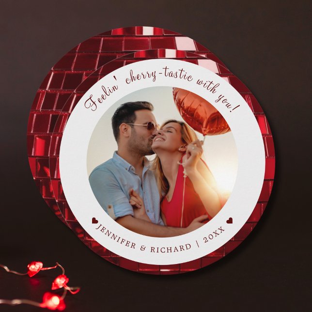 Cherry Coded Personalized Valentine's Day Photo Holiday Card (Cherry Coded Personalized Valentine's Day Photo Holiday Card)