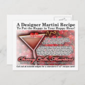 Cherry Cola Martini Recipe Postcard (Front/Back)