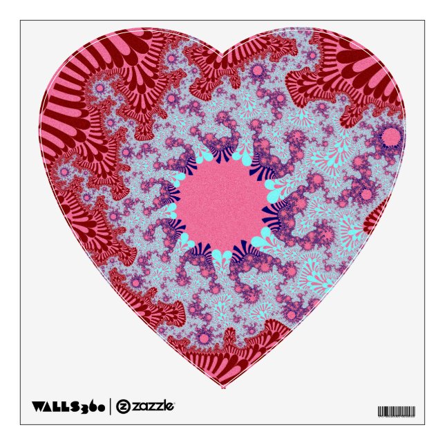 Cherry Cola Sunburst Heart Decal (Front)