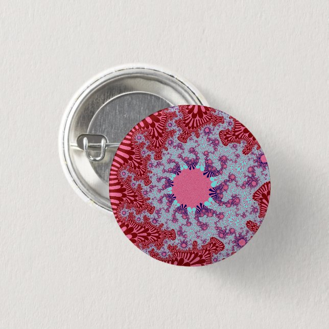 Cherry Cola Sunburst Pinback Button (Front & Back)