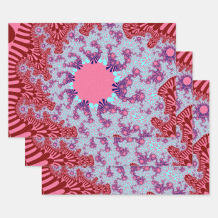 Cherry Cola Sunburst Wrapping Paper Sheets